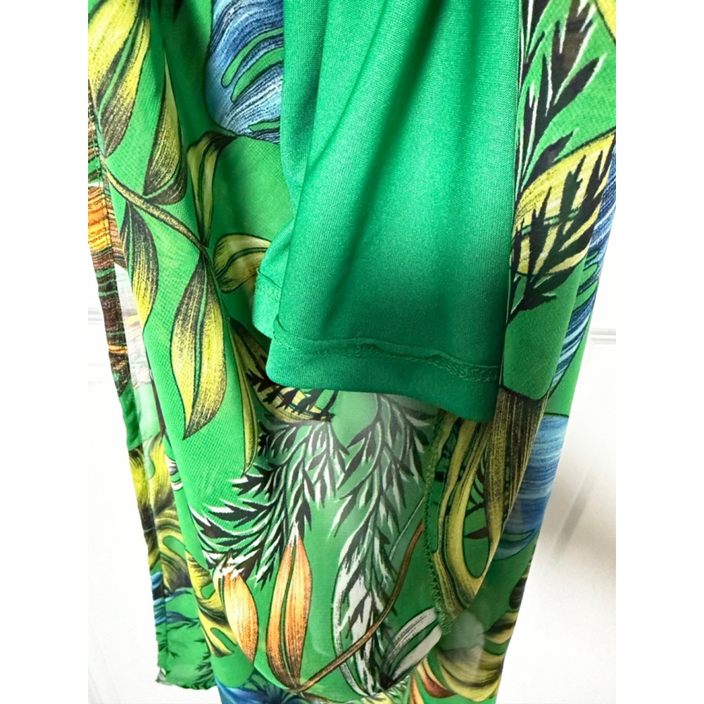 do & be Green Tropical Print Maxi Dress S - Picture 8 of 12
